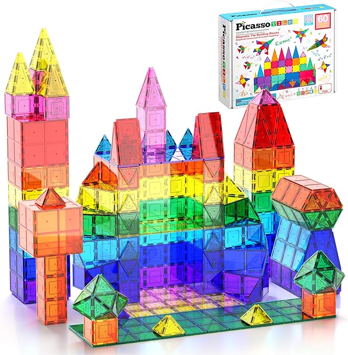 PicassoTiles 60 Piece Magnet Building Set