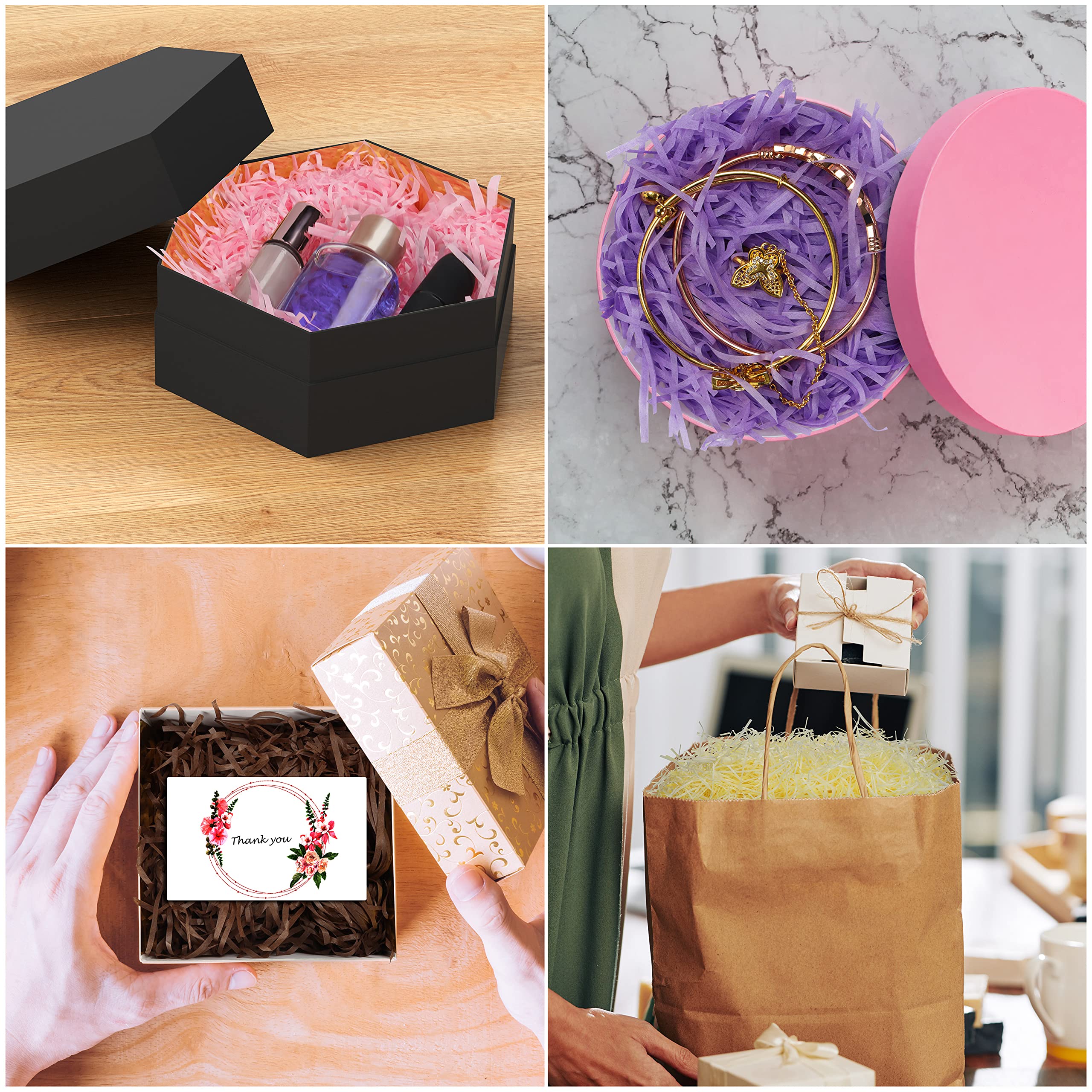 Rafia Naturale FAINCA - 6 Pezzi Da 50g Per Decorazioni E Regali - Foto 4