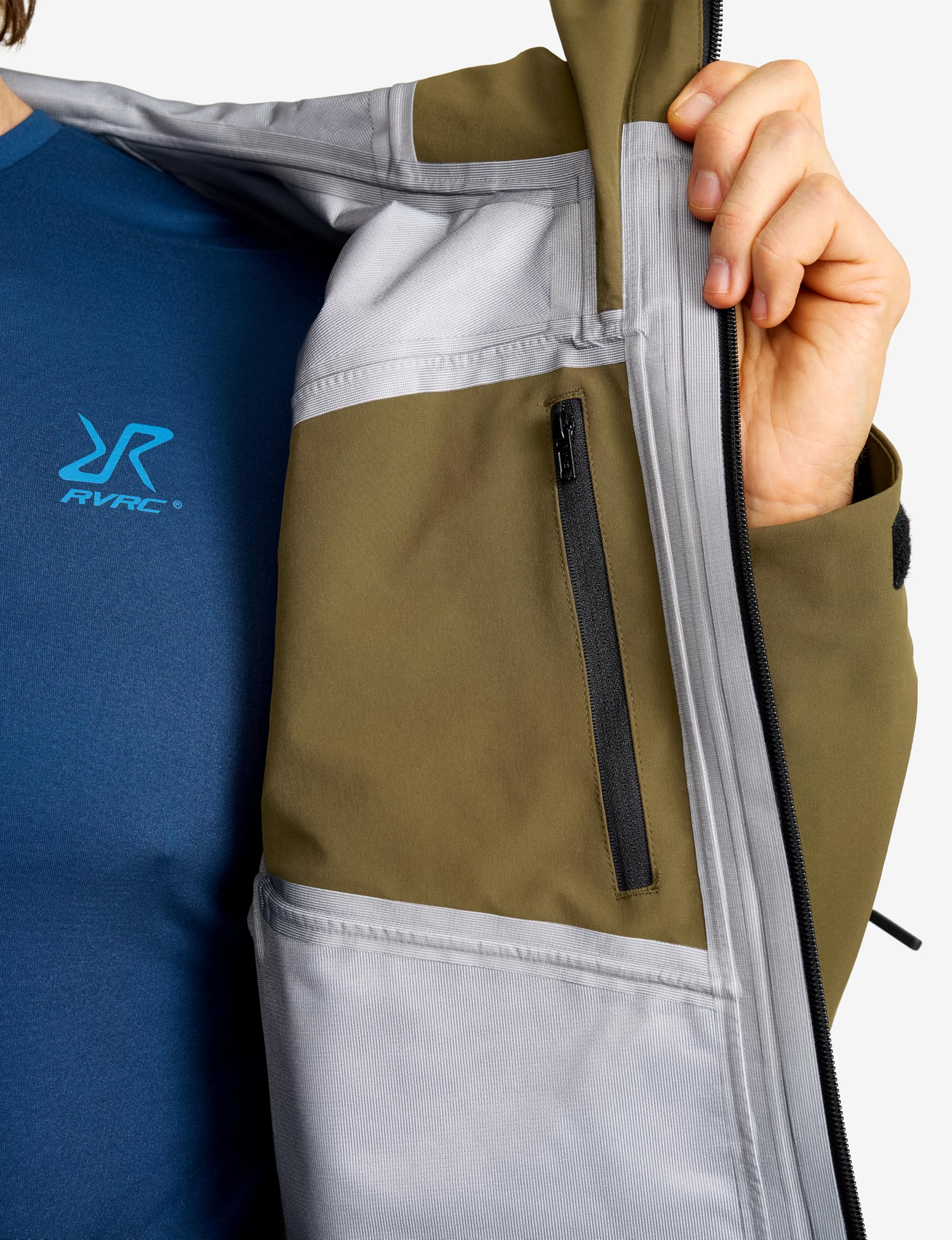 RevolutionRace Cyclone 3L Shell Jacket da Uomo, Giacca Impermeabile con Riflettori Recco per l'escursionismo