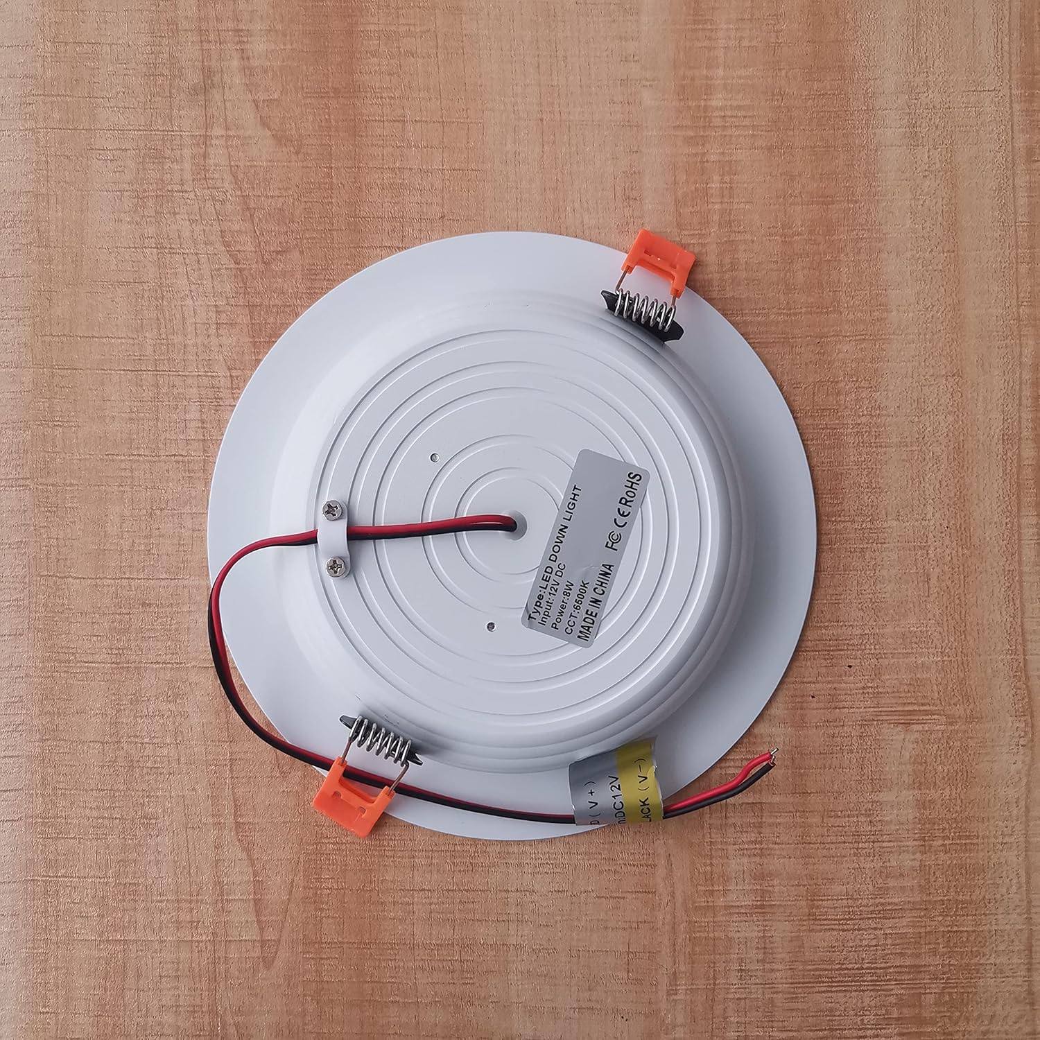 3000k 8W DC 12V RV Boat LED Recessed Ceiling Light Cutout Size 5.4inch,Warm White 3000K Low Voltage LED Down Lights for RV Boat Trailer, 6 Pack