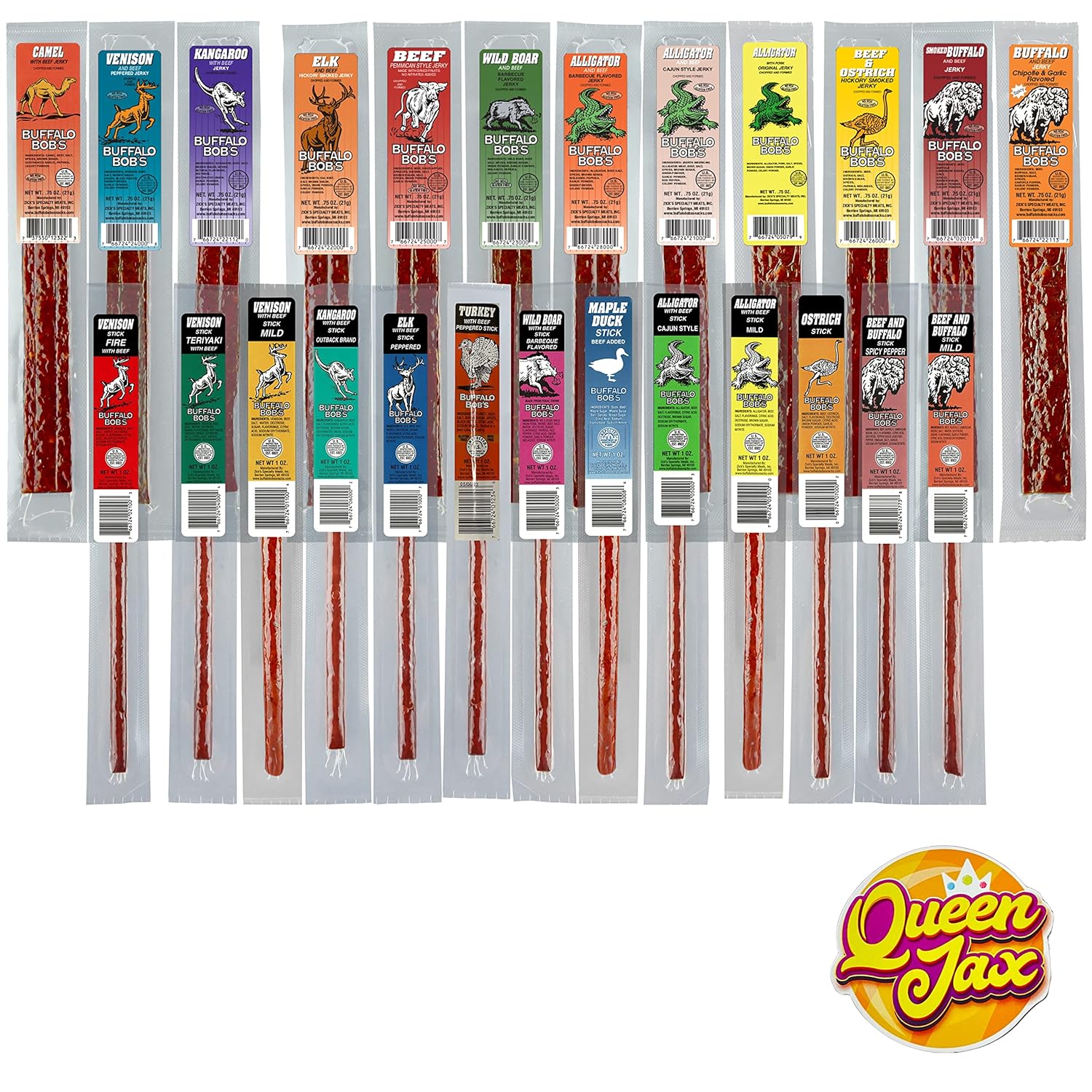 25 Piece Exotic Snacks Jerky Variety Exotic Beef Jerky