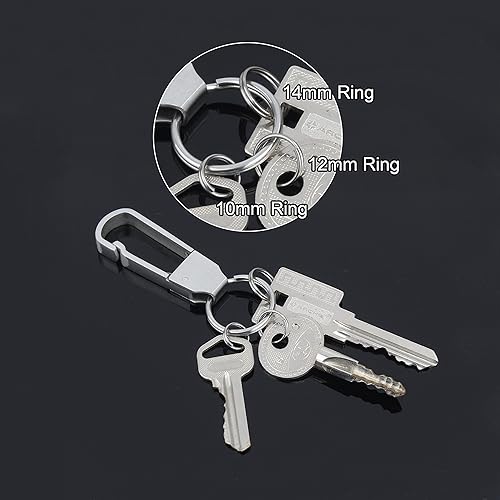 Miniatura 5 de Wisdompro - Juego de 12 anillos de aleación de titanio pequeños (diámetro 0.472 in)