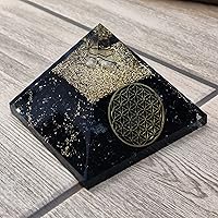 Vista 2 de Black Tourmaline Orgone Pyramid for Positive Energy Generator & Healing- meditation orgonite pyramids/Root chakra