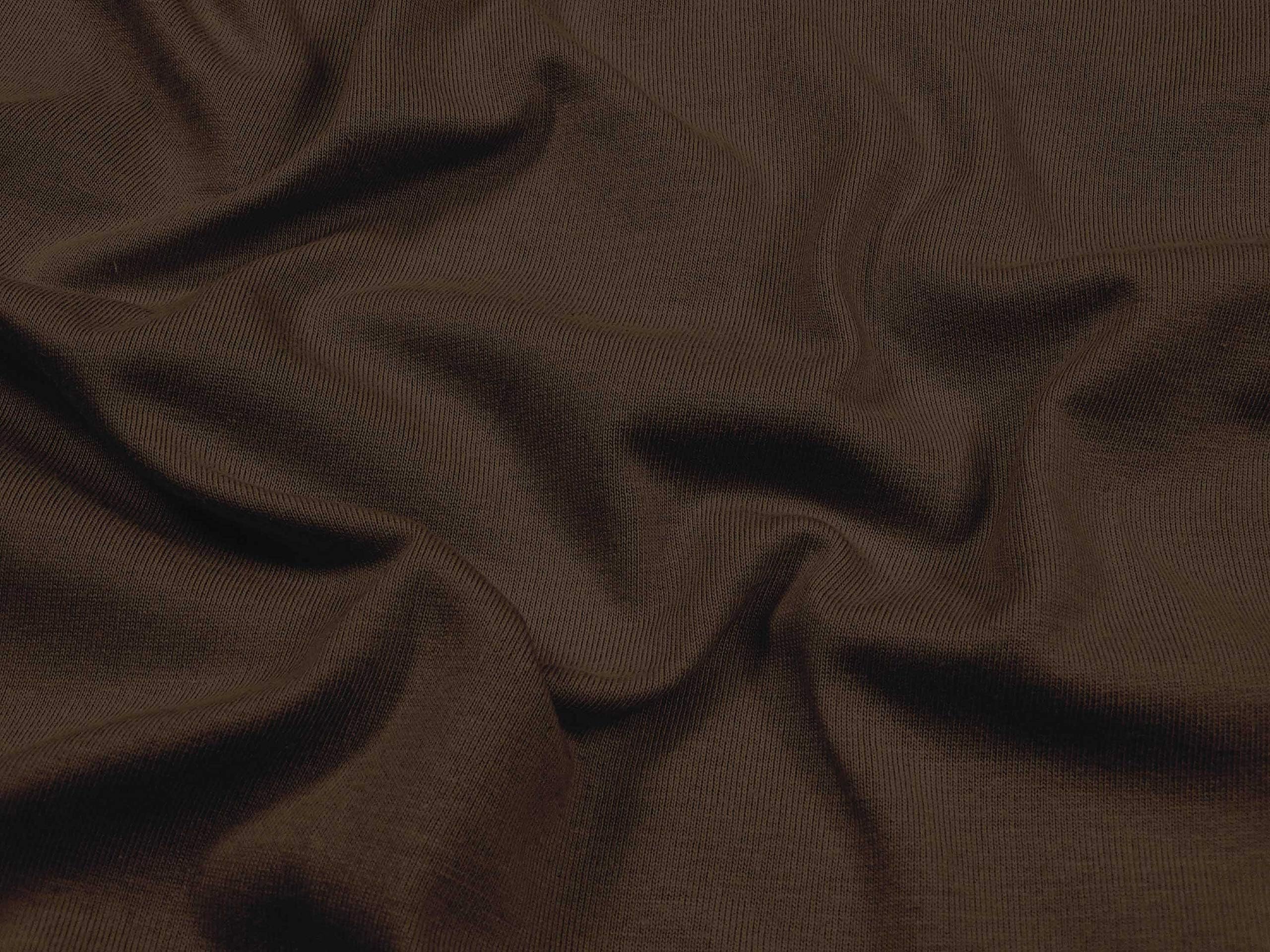 Soimoi Brown Cotton Jersey 2-Way Stretch Sewing Craft Projects Fabric Solid by Yard 64 Inch Wide