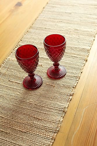 Miniatura 9 de Chardin Home Camino de mesa hecho a mano de 13 x 72 pulgadas, yute natural ecológico y cáñamo, decoración de mesa rústica bohemia de granja, acento