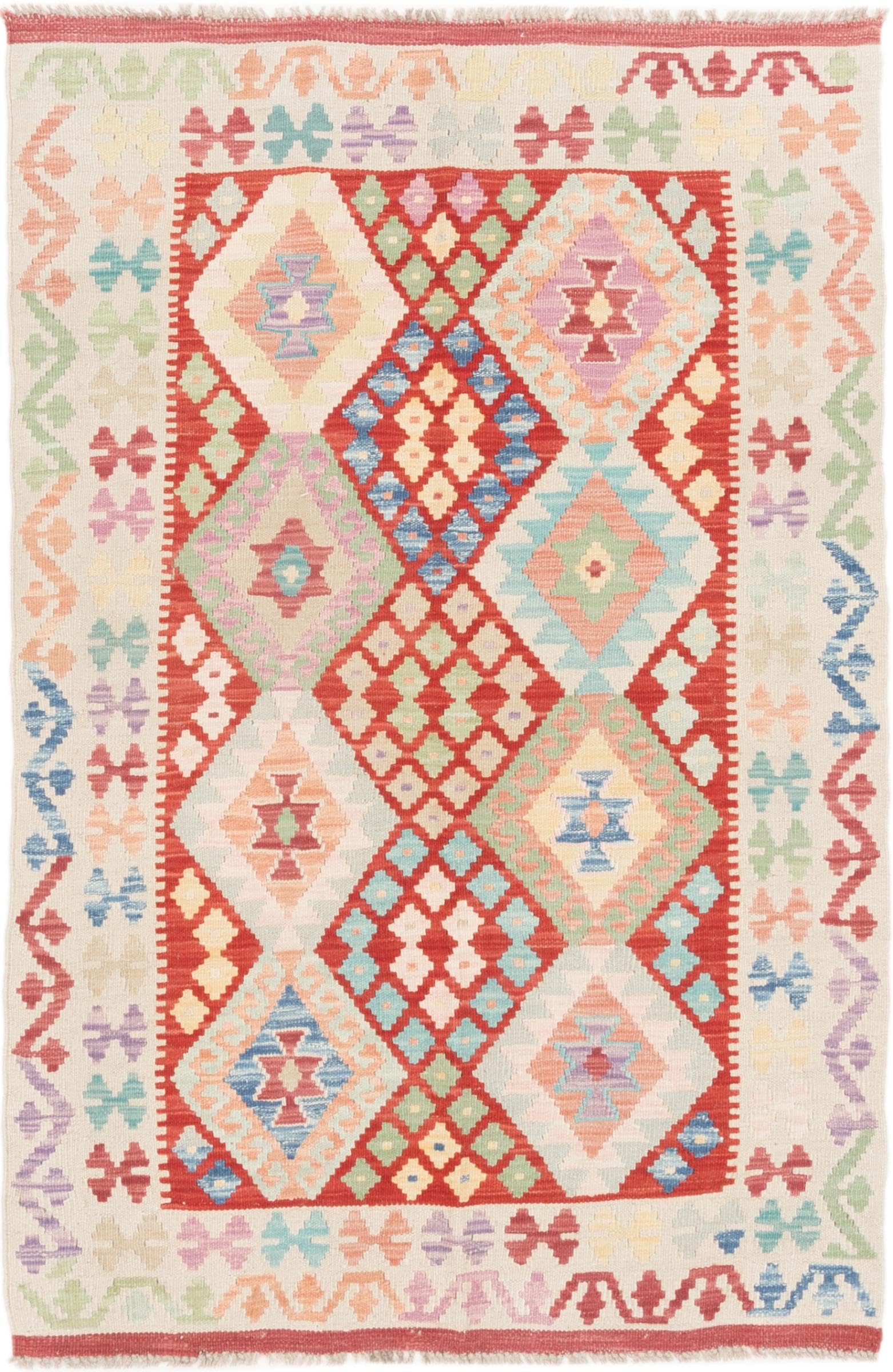 Tapis d'Orient Kilim Afghan fait main tapis laine authentique 104x157 cm