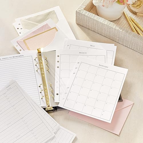 Miniatura 6 de Hallmark Libreta de direcciones recargables (crema) y páginas de repuesto de libreta de direcciones (paquete de 44 páginas de repuesto para