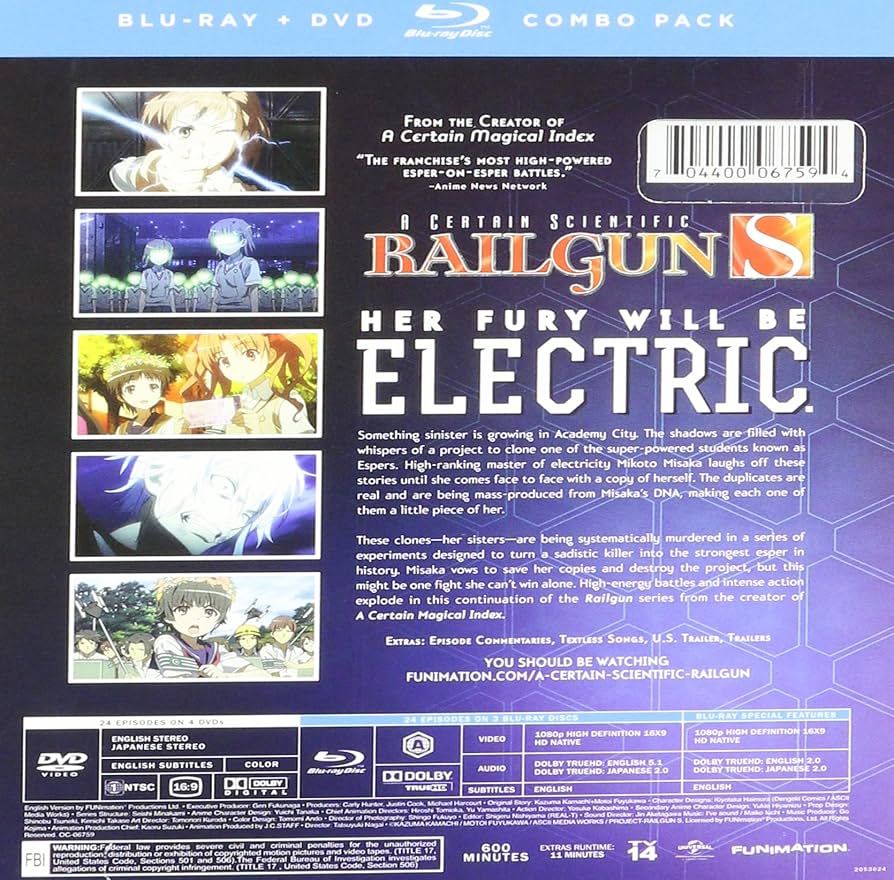 Amazon.com: A Certain Scientific Railgun S: Season Two [Blu