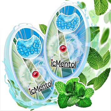 400pcs Menthol Ball, New Ultra Cool Formula, Menthol Capsules, Crushballs, Crush Ball 2 Packs of 200pcs, ice Mint