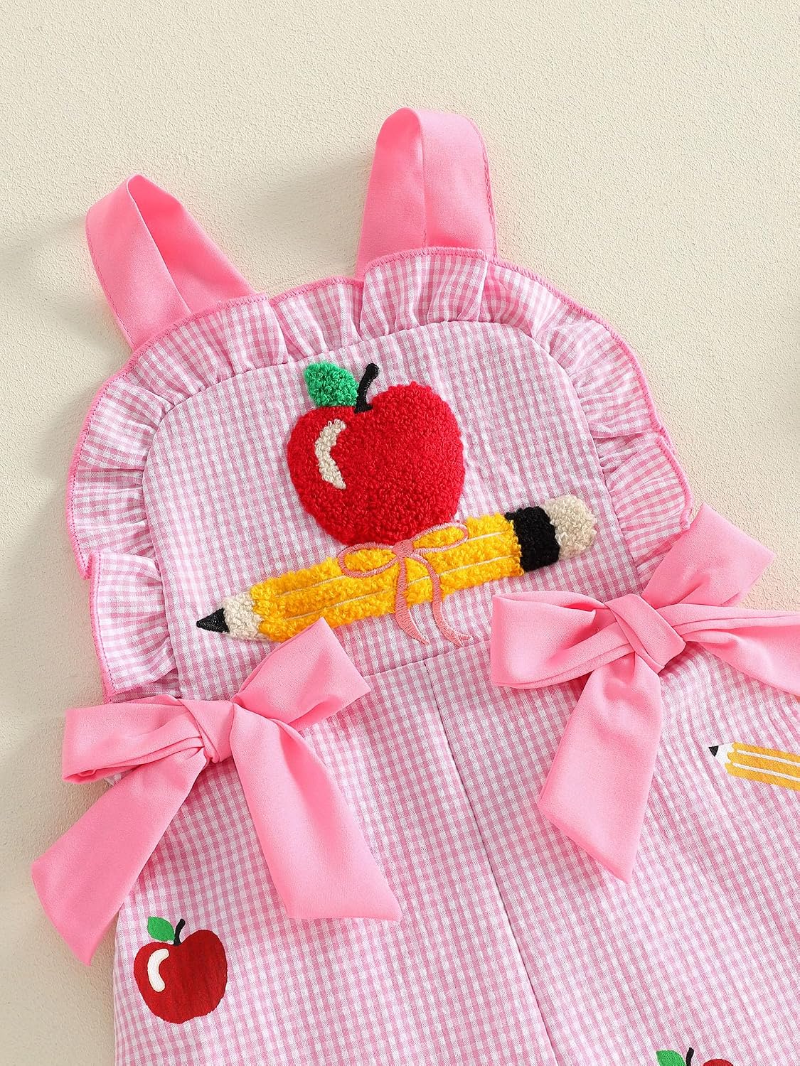 Toddler Girl Back To School Outfit Summer Clothes Overalls Ruffle Hem Adjustable Belts First Day of School Outfits
