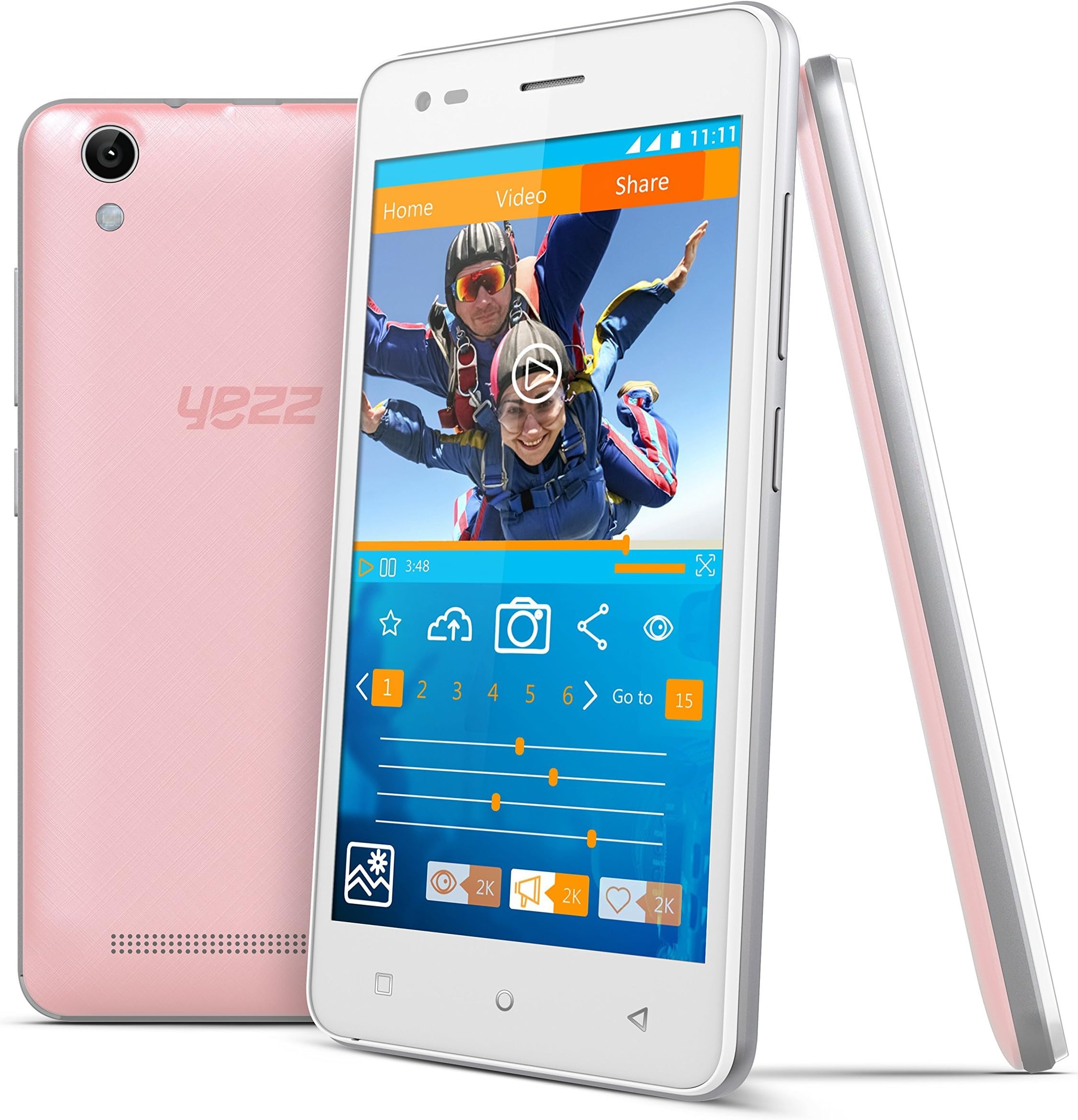 5E Pink - 8GB + 1GB RAM, Android 7, 1 Year Warranty