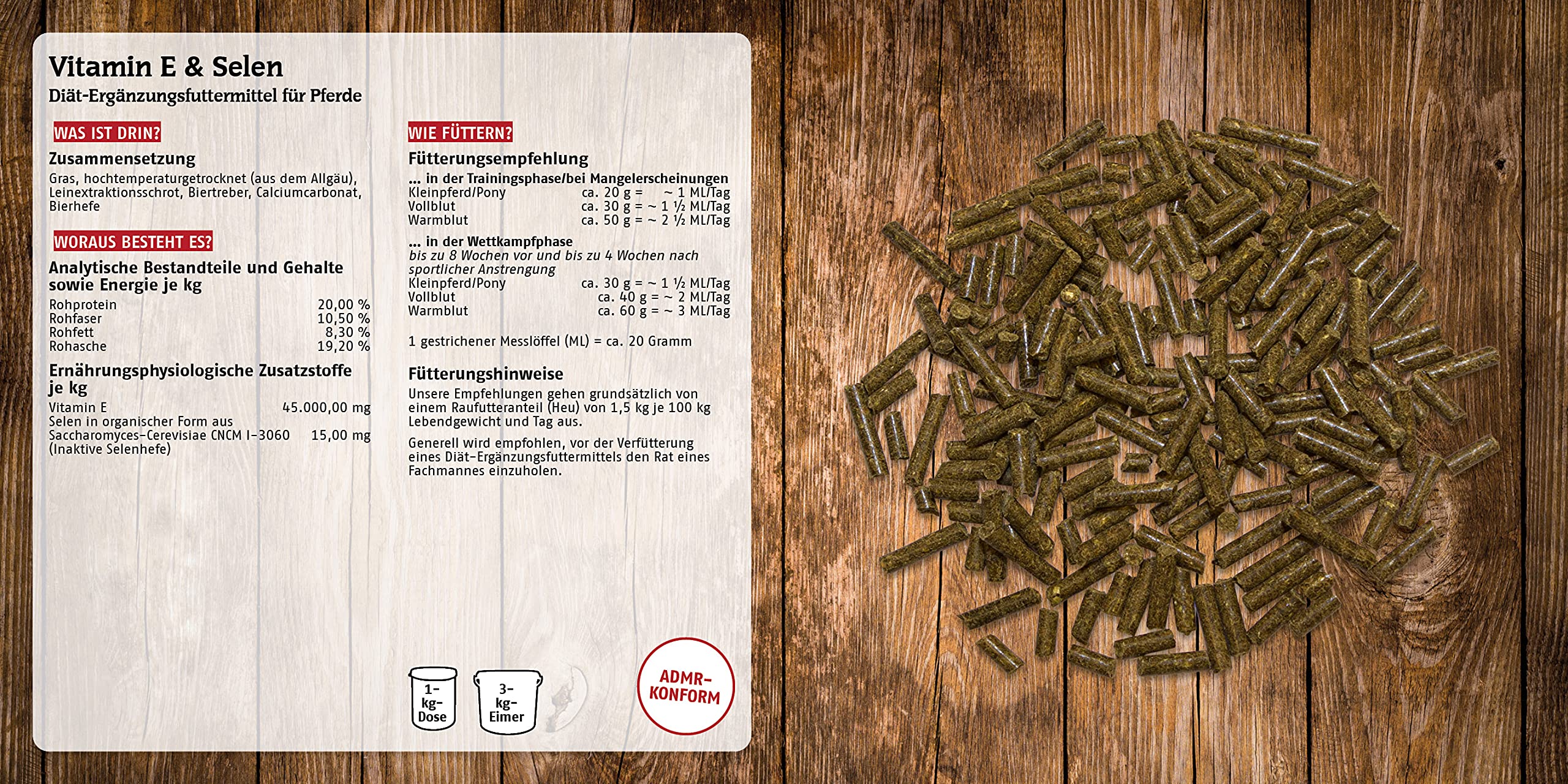 marstall Premium-Pferdefutter Vitamin E + Selen, 1er Pack (1 x 3 kilograms)
