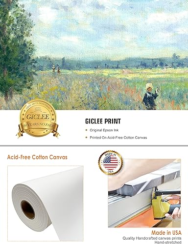 Miniatura 5 de DECORARTS - Campos de amapola cerca de Argenteuil, reproducción artística de Claude Monet. Impresiones en lienzo giclée para decoración del hogar