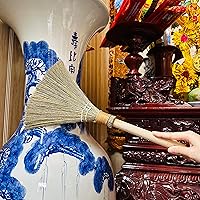 Vista 6 de TTS For Home - Juego de 2 escobas vietnamitas de cerdas suaves, escoba de paja asiática para niños, escoba decorativa de 16.54 pulgadas
