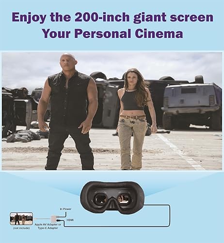 Miniatura 6 de VISIONHMD Bigeyes H3 Pro Personal 3D Movie Cinema,Video Goggles - Video Glasses with HDMI Input. Built in Battery,Monitor,Not VR HMD,Connected to