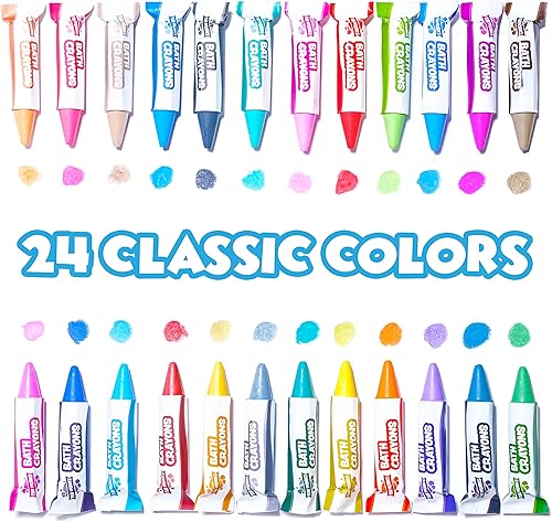 Miniatura 2 de Tub Works Smooth - Crayones de baño de juguete de baño, paquete de 24  Crayones de baño no tóxicos y lavables para niños pequeños y niños  Fórmula