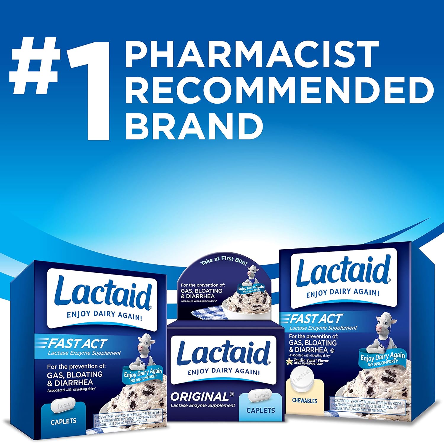 Greatest Product Lactaid Fast Act Lactose Intolerance Chewables with Lactase Enzymes, Vanilla, 60 Count