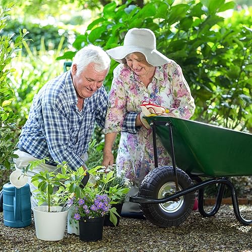 Miniatura 7 de Houseables Rueda de carro, neumático 4.10/3.50-4, repuesto de neumáticos Gorilla Cart, goma sólida de 10 pulgadas, ruedas Gorilla Cart, sin planos,