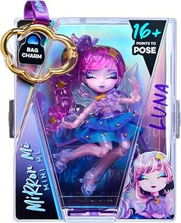 Mini Mi Luna Skye Dreamy Poseable 4 inch Fashion Doll with Mix & Match Hair and Accessories, 16 Points of Articulation