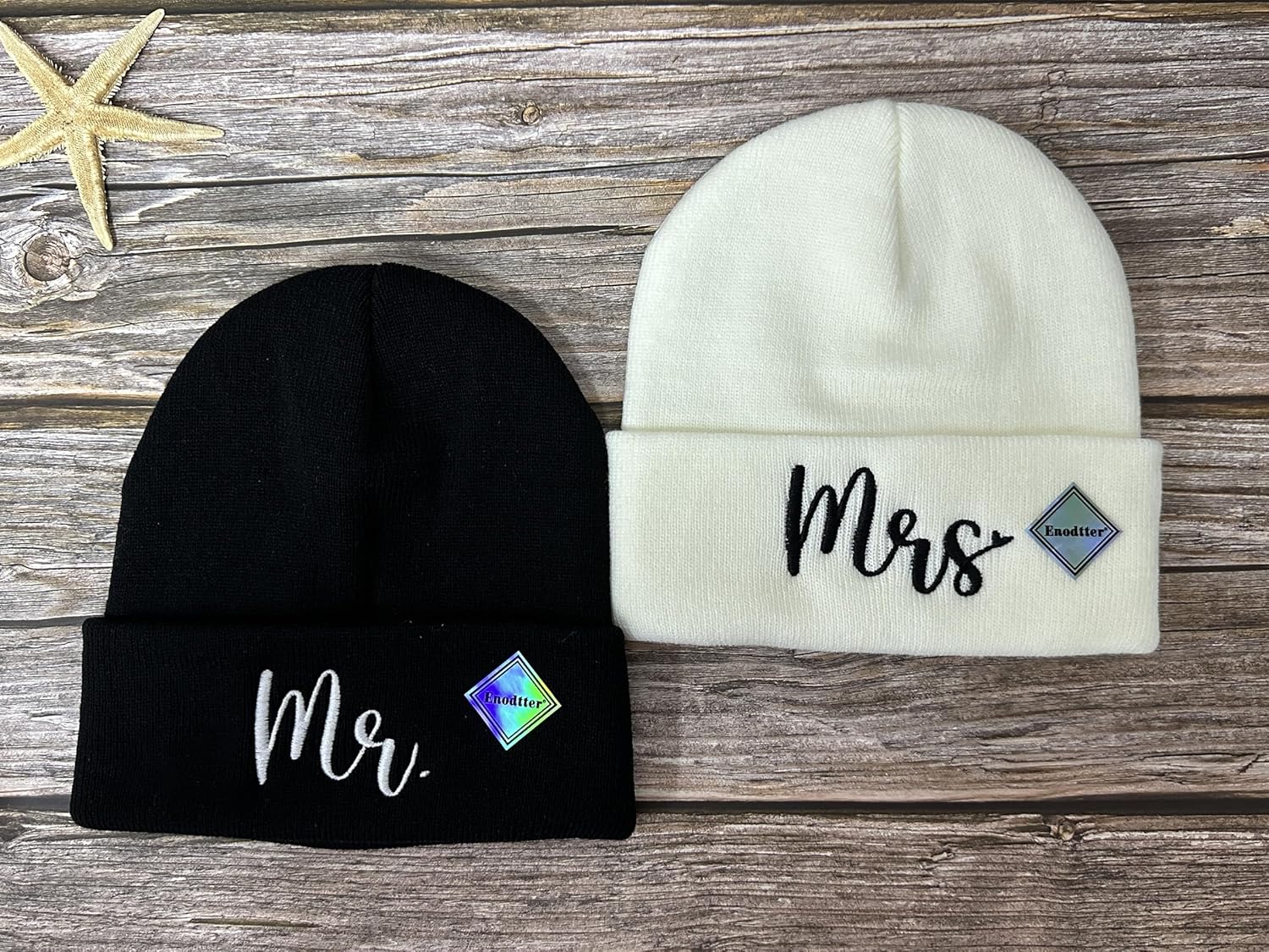Mr Mrs Grandpa Grandma Dad Mom Hubby Wifey Beanie Hats - Image 7