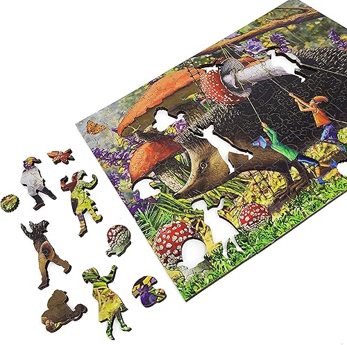 Miniatura 2 de Rompecabezas de madera para adultos, piezas de forma única, fabricado en los Estados Unidos por FoxSmartBox - 240 piezas - Majestic Harvest