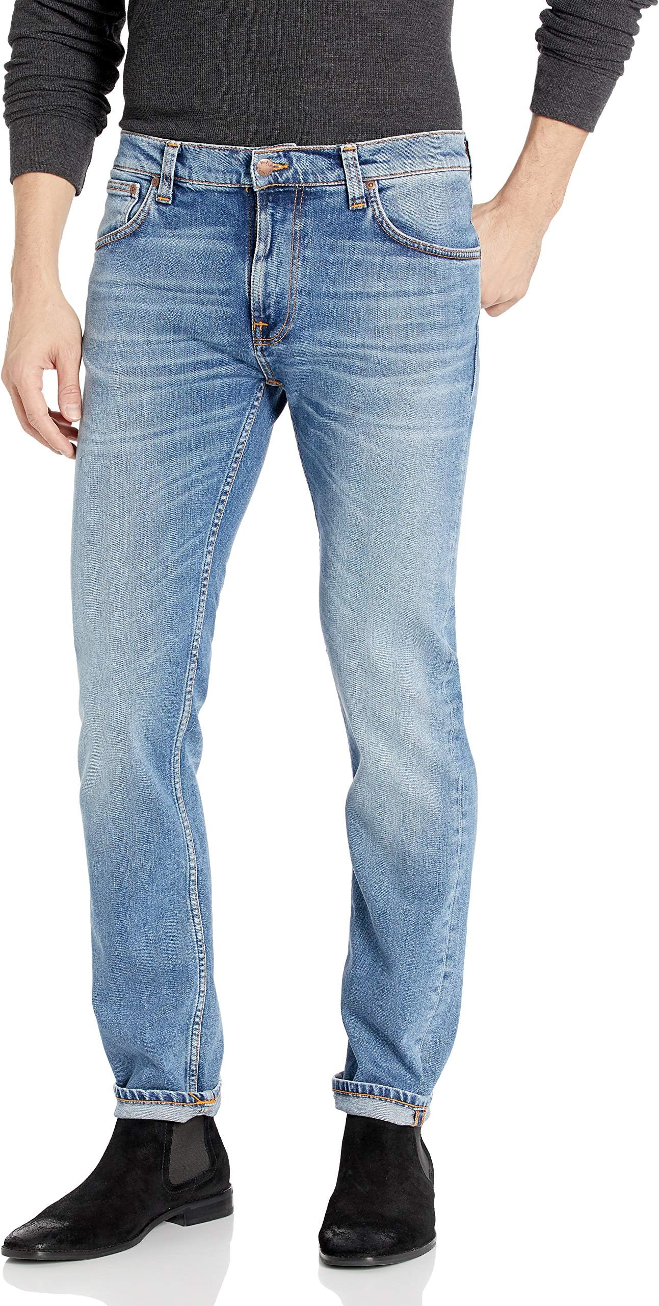 Unisex Thin Finn Lost Orange Jeans