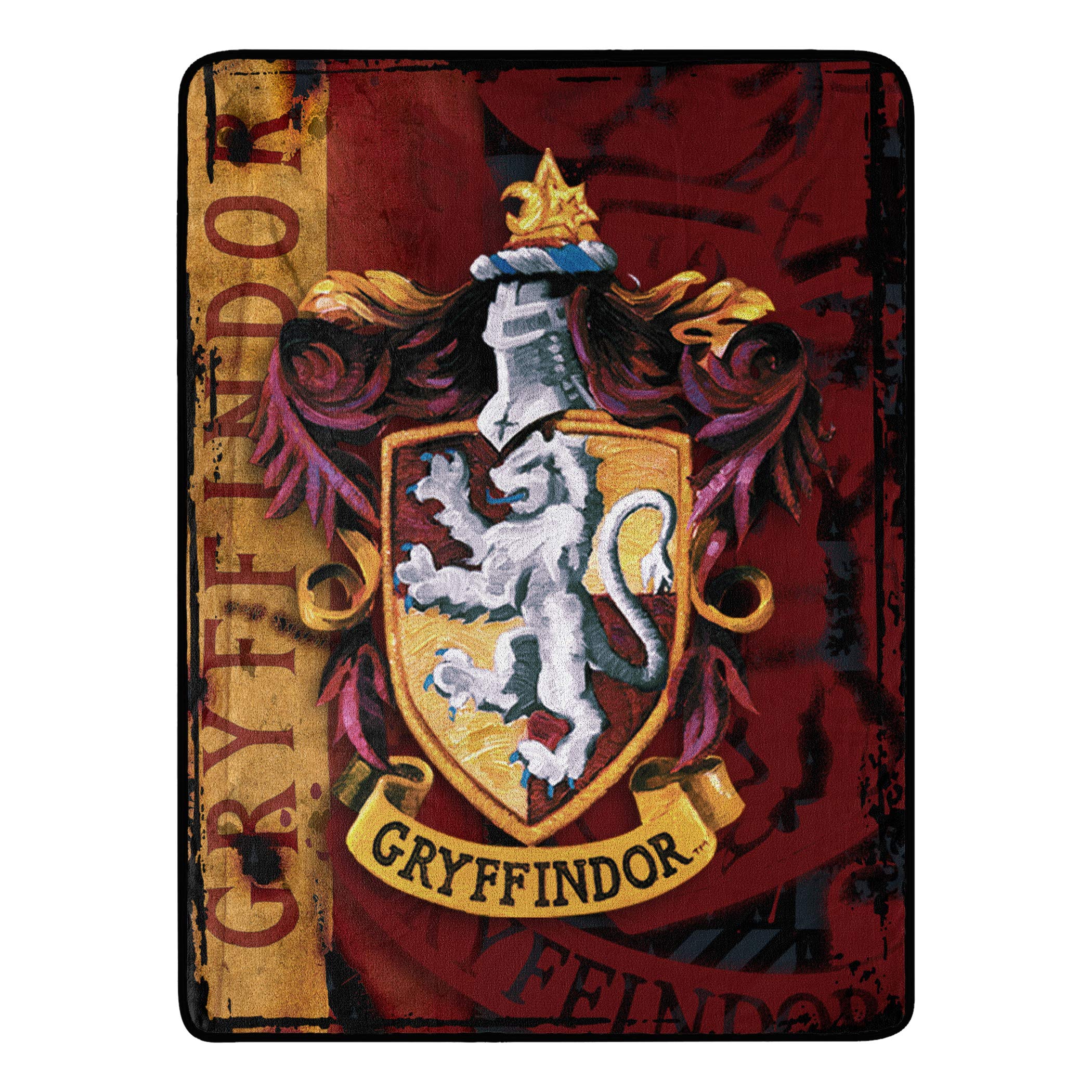 Couverture Micro Raschel Harry Potter Northwest 116,8 X 152,4 Cm - Drapeau De Bataille, Douce, Lavable, Licence Officielle