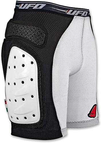 Miniatura 18 de UFO Plast Made in Italy - Pantalones cortos acolchados de plástico para snowboard, esquí, patinaje Blanco con rojo Modelo: Sk09125