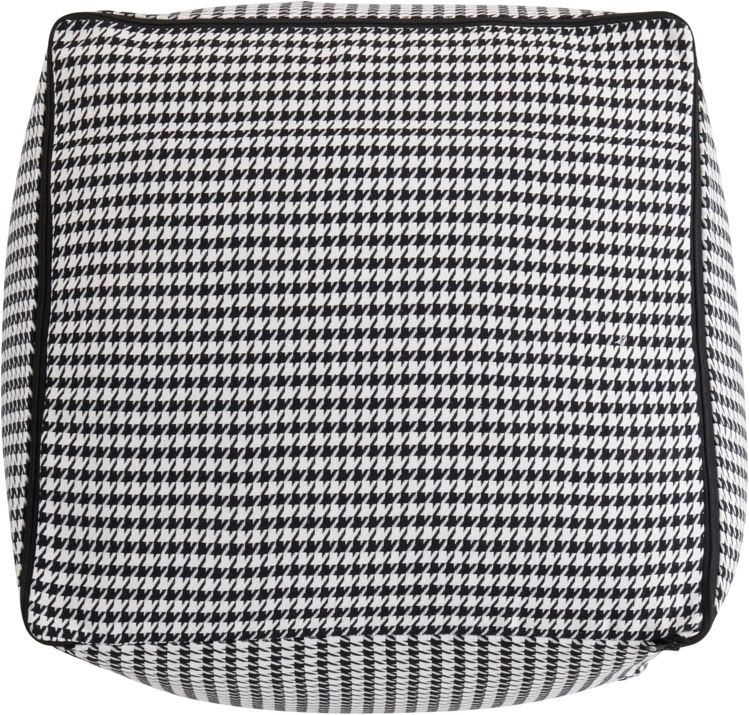 SARO LIFESTYLE Modern Woven Pouf Ottoman with Insert – Indoor Decorative Floor Pouf, 20"x20"x14"