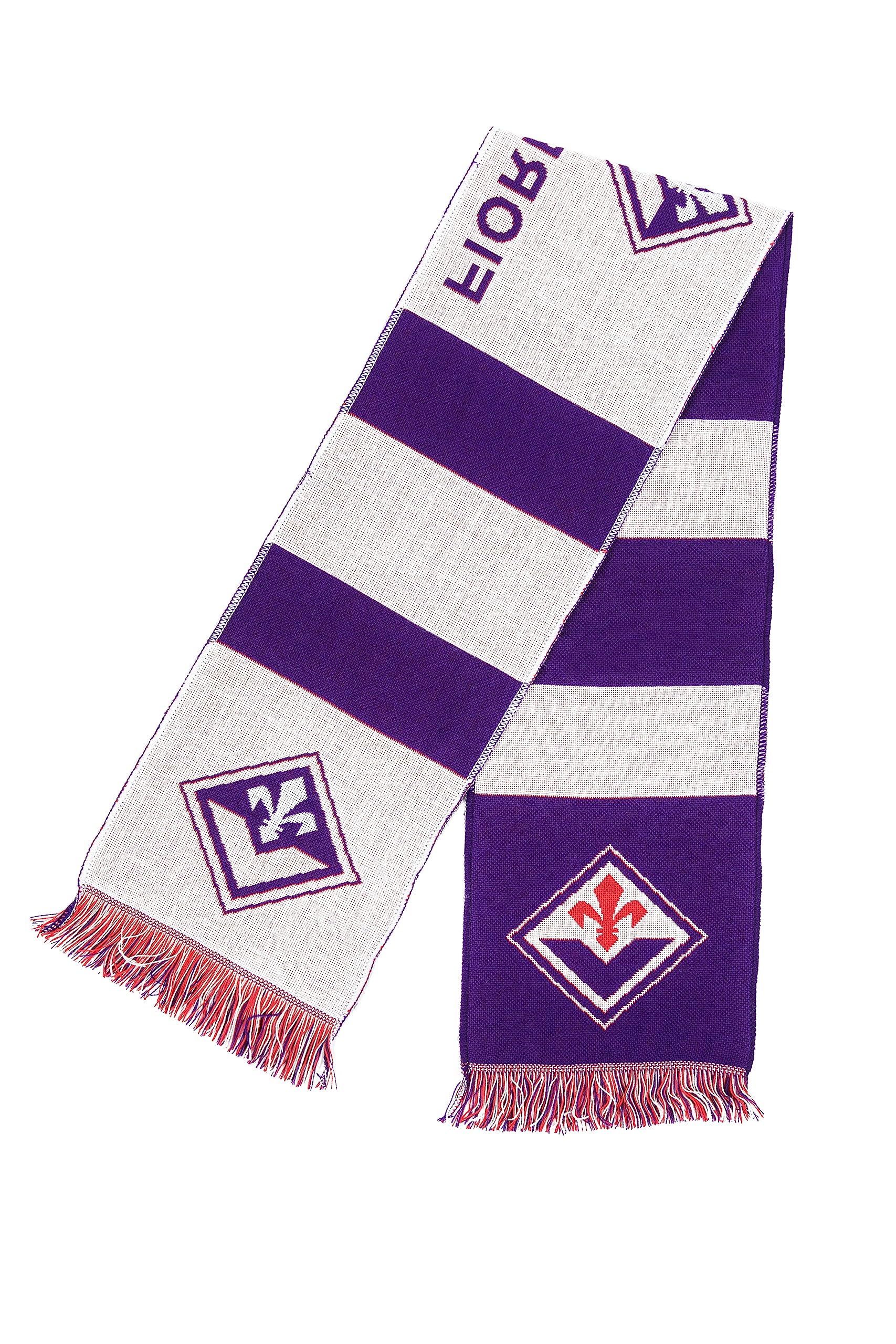 Perseo Trade Srl Unisex Purple Fiorentina Perseo Trade Scarf Jacquard Florentine Acrylic Official Football Team