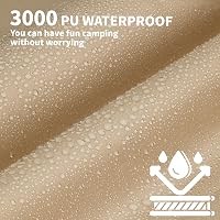 ONTYZZ vízálló sátortalp ultralight tarpaulin eyelets-sel kempinghez, 1.5x2.2m 3