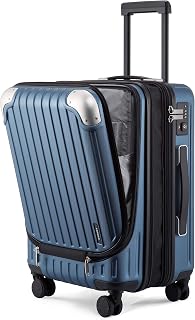 LEVEL8 20 Inch Expandable Carry-On Luggage with Laptop Compartment, TSA Lock