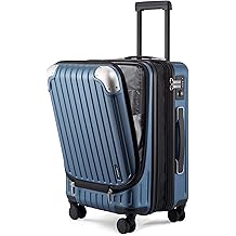 Grace Carry on Luggage Airline Approved, 20 Inch Expandable Hard Sided Luggages with Spinner Wheels, Harshell Small Rolling Suitcase for Women Men with Tsa Lock, Blue
