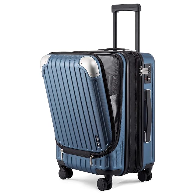 LEVEL8 Grace Carry on Luggage Airline Approved 20 Inch Expandable Hard Sided Luggages with Spinner Wheels Harshell Small
