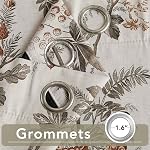 NICETOWN Rideaux noirs de Mallard 52 x 84 De pouce, 2 Ensemble de panneaux - Draps de fenêtre d'impression florale pour le salon & Chambre à coucher, Grommet thermique isolant efficace - Ferme & Style tropical