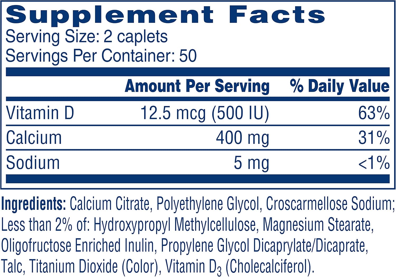Citracal Calcium Citrate Petites W/Vitamin D Tablets 100 Ct (4 Pack)