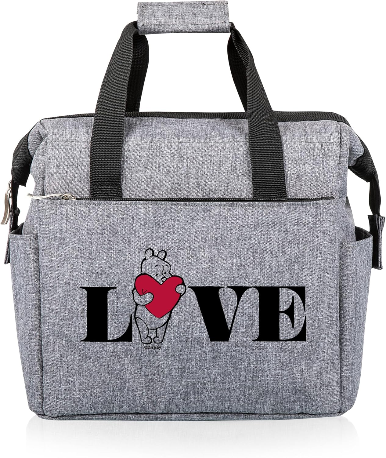 PICNIC TIME Disney Haunted Mansion On The Go Lunch Bag Cooler, Insulated Soft Lunch Box with Expandable Compartment and Dual Storage for Work and Travel, (Black)