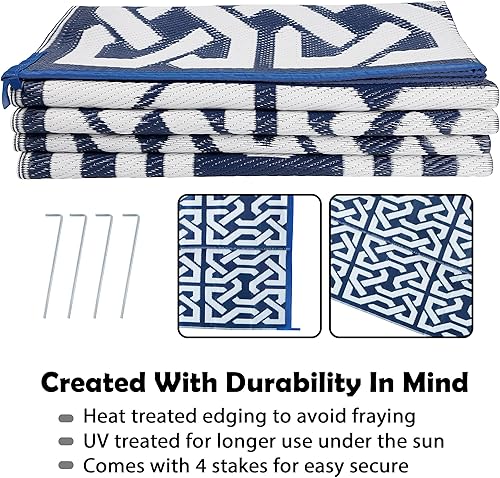 Miniatura 57 de SAND MINE Alfombras reversibles, alfombra de paja de plástico, alfombra de área moderna, alfombra de pavimento grande y alfombra para exteriores