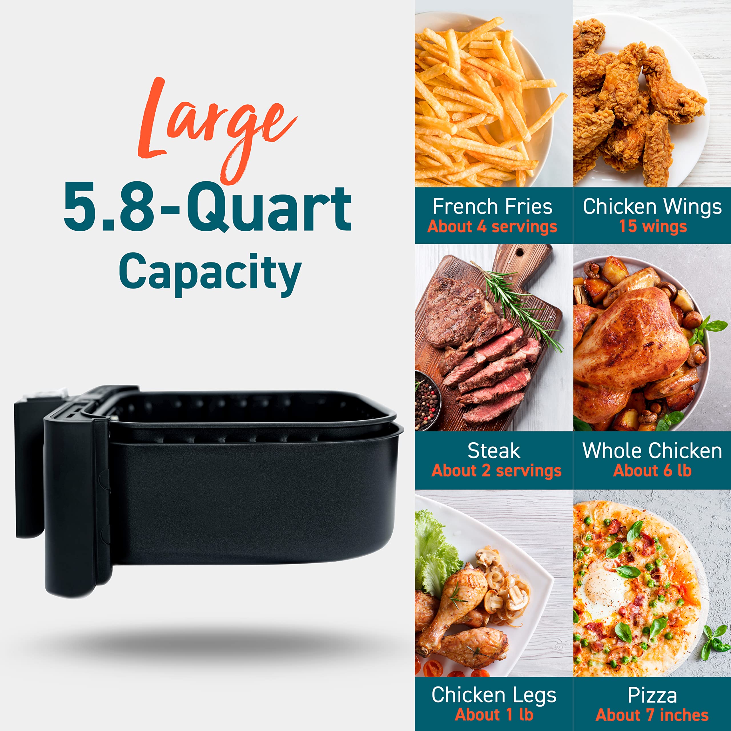 COSORI Air Fryer(100 Recipes), 12in1 Large XL Air Fryer Oven with