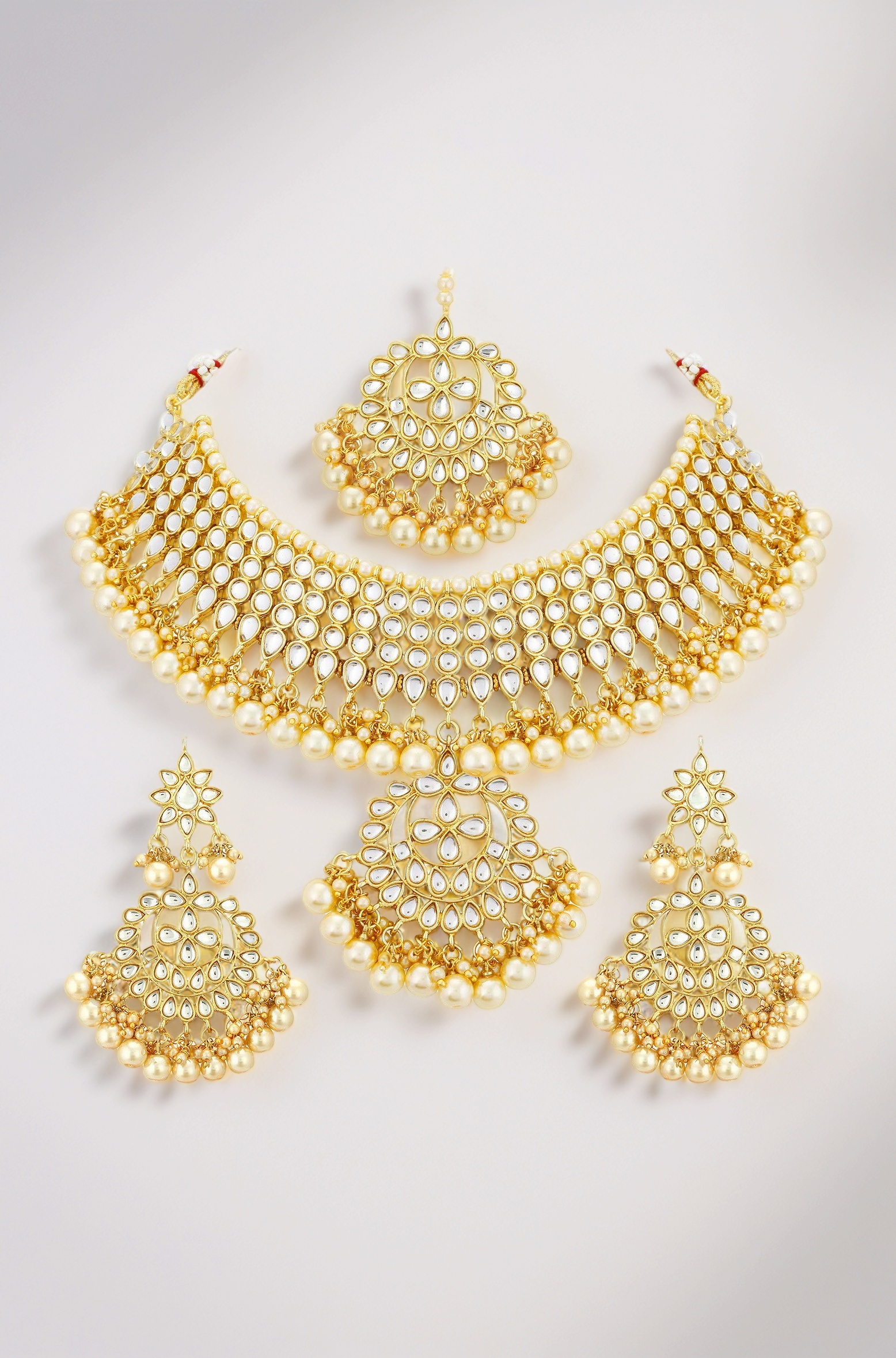 Glorious Kundan Gold Plated Choker Necklace Set for Women