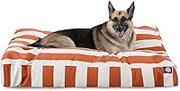 Vista 27 de Majestic Pet Cama rectangular para perros medianos a rayas, lavable, cama antideslizante y cómoda para mascotas, cama para perros con funda