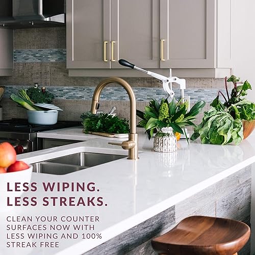 Vista 5 de HOPE'S Limpiador y abrillantador perfecto para encimeras 22 onzas, aerosol de limpieza multisuperficie sin manchas, seguro para piedra, laminado