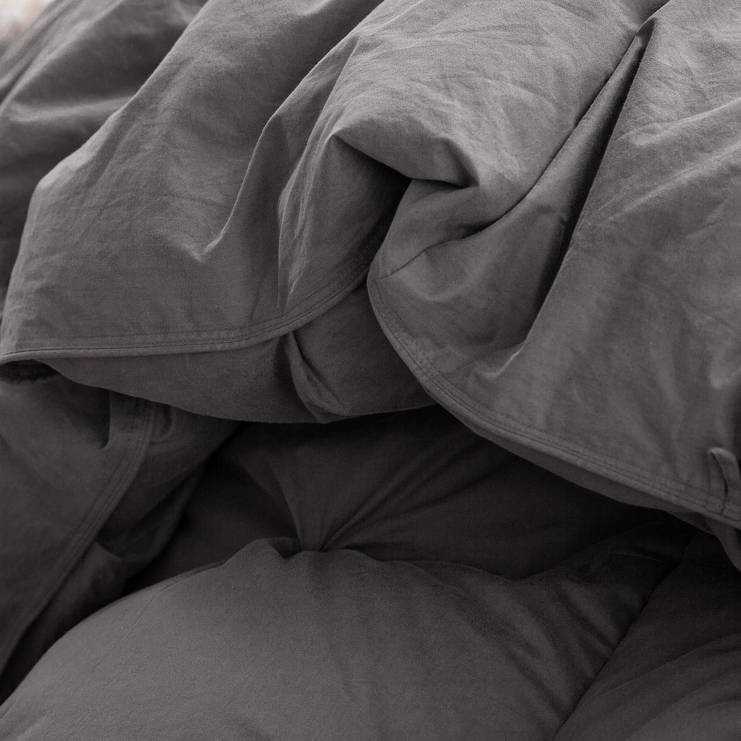 L LOVSOUL Goose Down Comforter California King Size Grey Pinch Pleat Down Comforter 100% Cotton Duvet Insert Comforter 1200 Thread Count with Corner Tabs for All Season 108X98Inches : Home & Kitchen