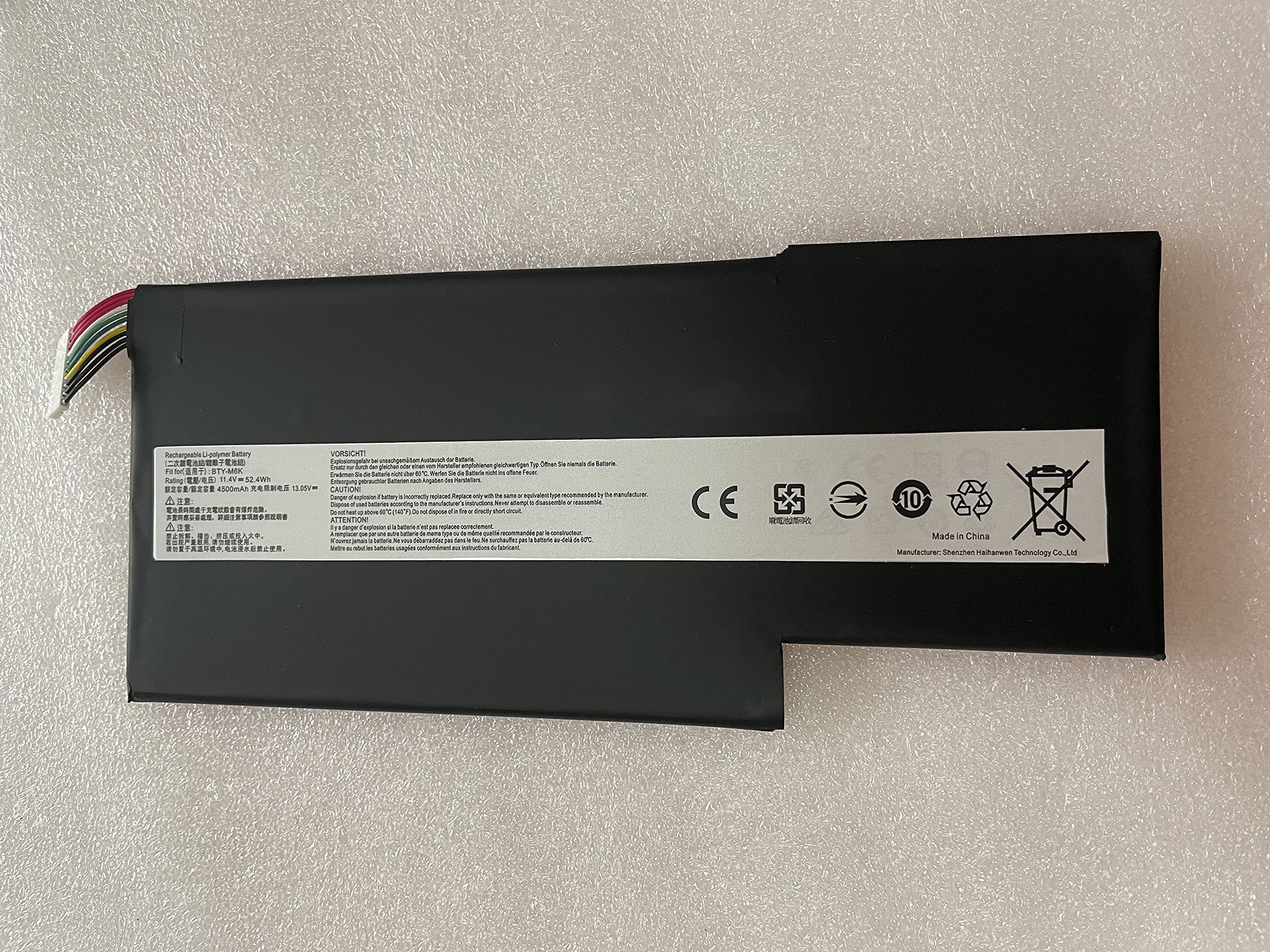 BTY-M6K Laptopbatterij vervangen voor MSI Stealth Pro GS63VR