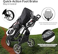 Vista 6 de Caddytek CaddyLite ONE-Swivel V8 - Carrito de golf plegable de 3 ruedas con un clic, ligero, con una rueda delantera giratoria de 360°, mango