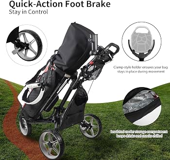 Amazon.com: Caddytek CaddyLite One Swivel V8 Golf Push Cart - 3