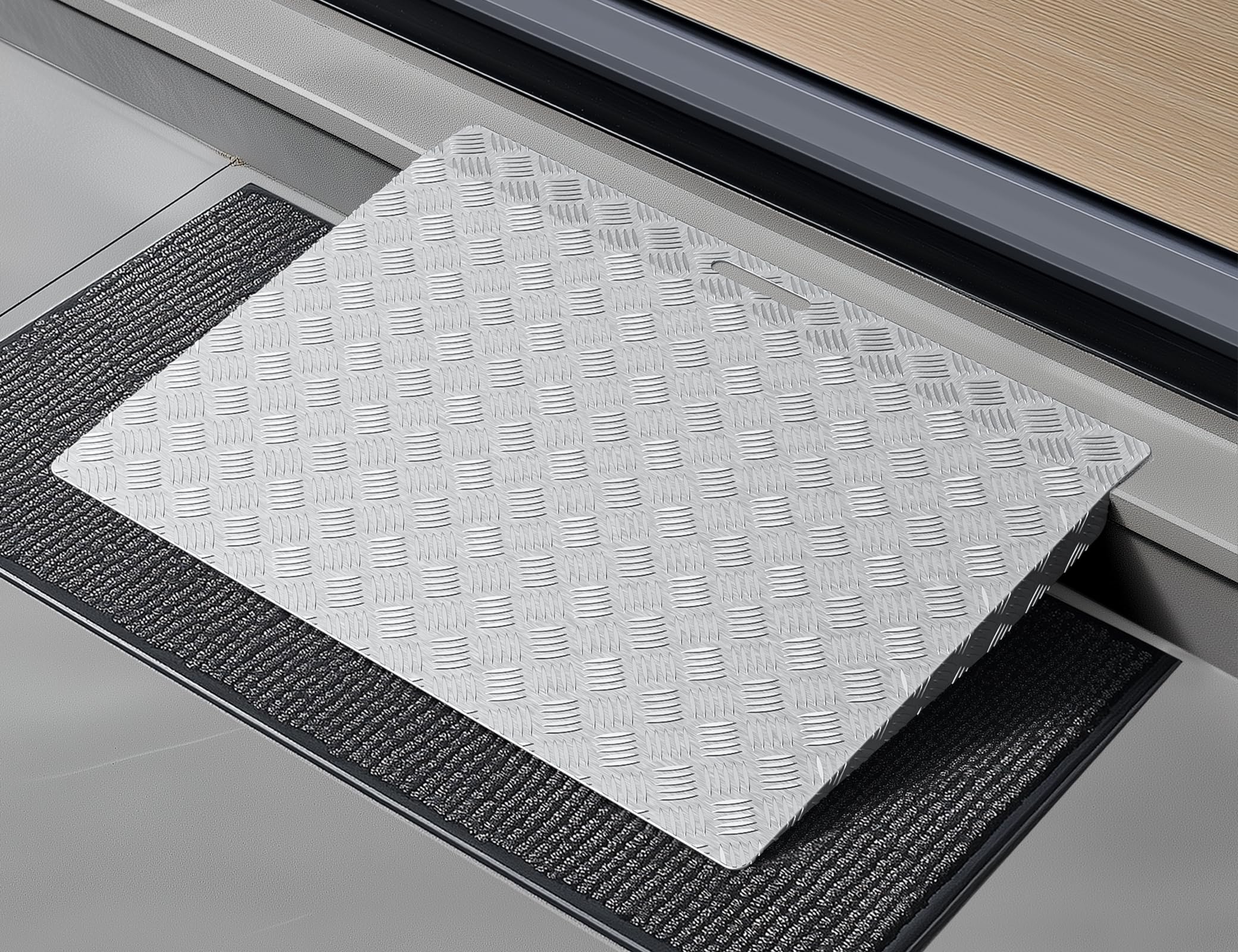 Threshold Ramps for Doorways Portable Ramps for Wheelchairs for Home Steps 2-6" Rise Wheelerchair Door Scooter Ramp 31.5 * 25.2" Shed Handicap Ramp 9.9lbs Aluminum Ramp with Extender Plate Car Ramp