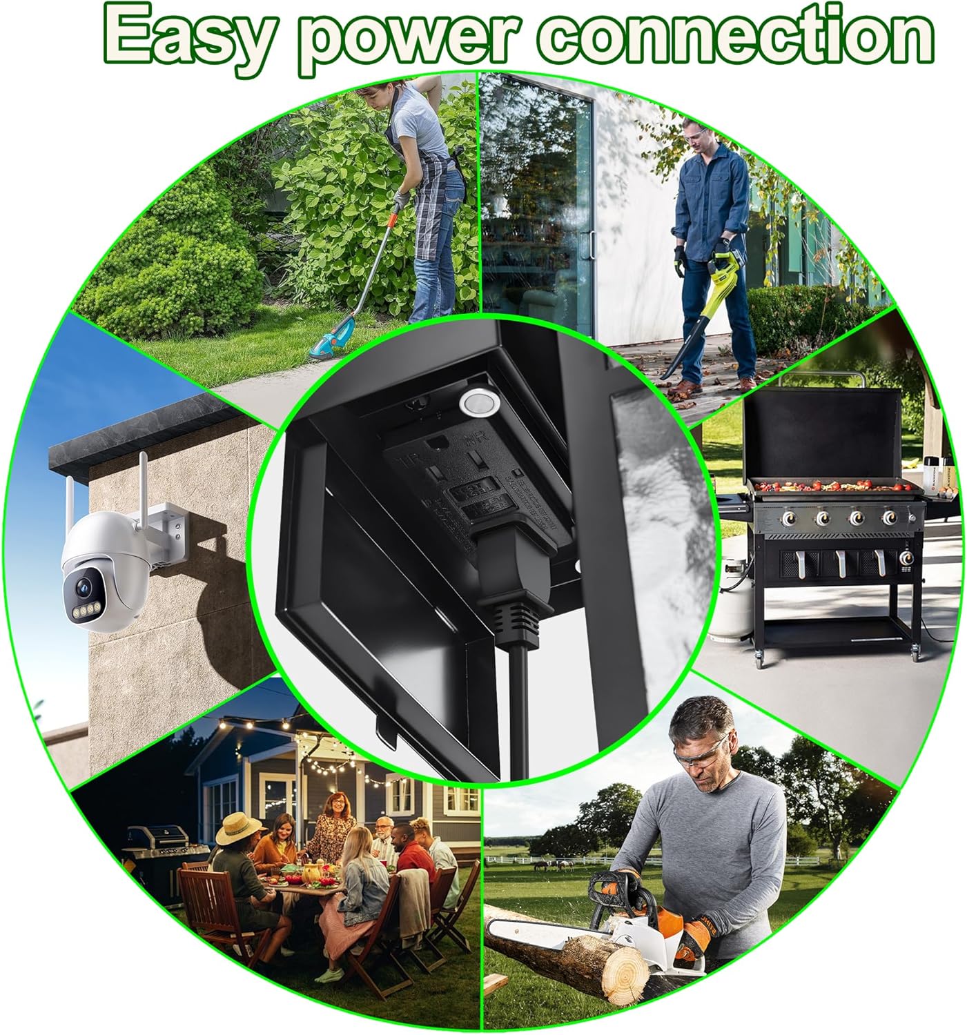 Porch Light with Outlet and Remote Control - Plug in Outdoor Wall Lights with GFCI Exterior Lighting Fixtures Adjustable 3 Sensitivity Levels and 1-10min Delay for Porch, Patio, Entryway(Black)