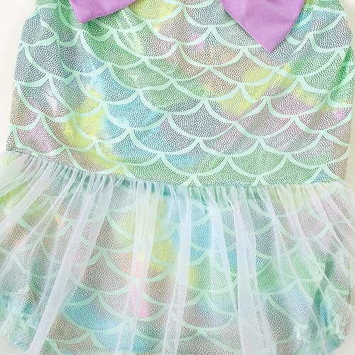 Miniatura 5 de LYSMuch 3Mo-6T - Mameluco de sirena de una pieza para niña, vestido sin mangas, vestido de tul