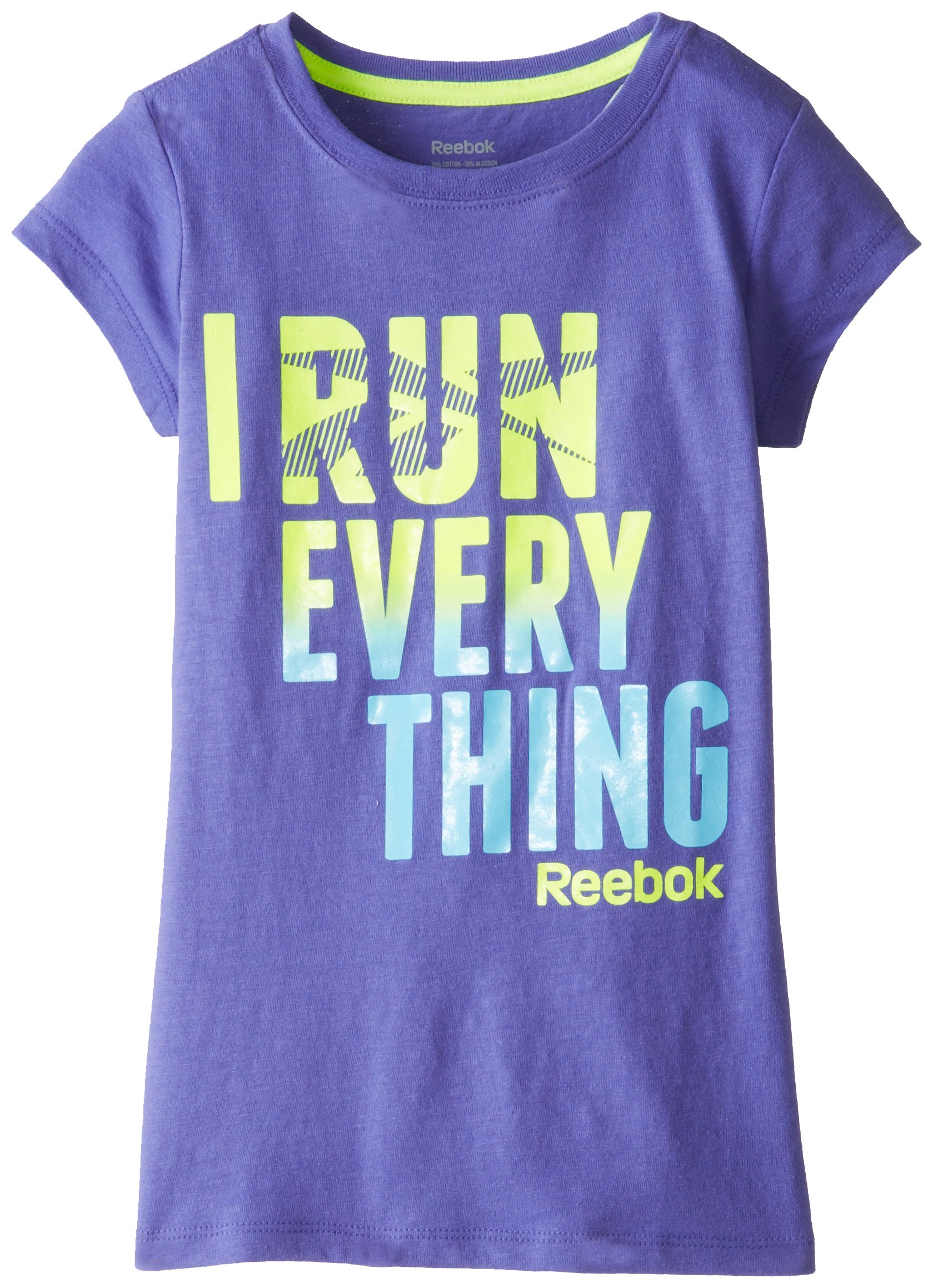 Reebok Big Girls' Run The World Short Sleeve Graphic Tee